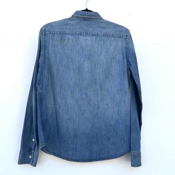 Vintage Ralph Lauren Jeans Cotton Denim Button Down Shirt Western Hong Kong M - Picture 4 of 8